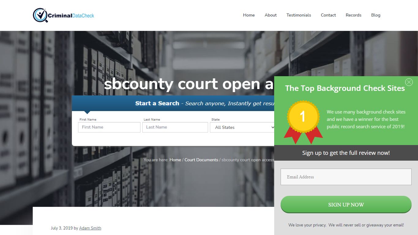 sbcounty court open access - Criminal Data Check