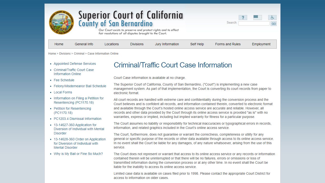 Case Information Online - sb-court.org